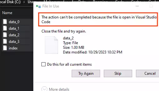 files not deleting