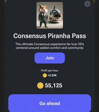 Consensus Piranha Pass card hamster kombat