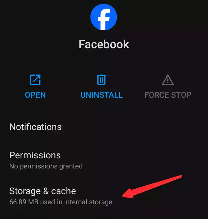 storage and clear cache