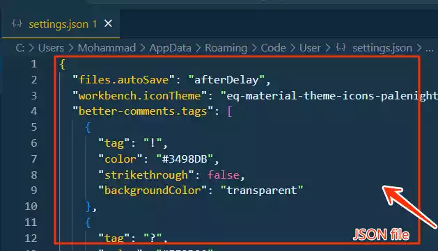 How to open Visual Studio Code's 'settings.json' file?