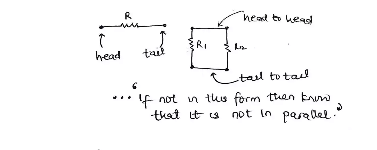 how to identify if resistos are connected in parallel