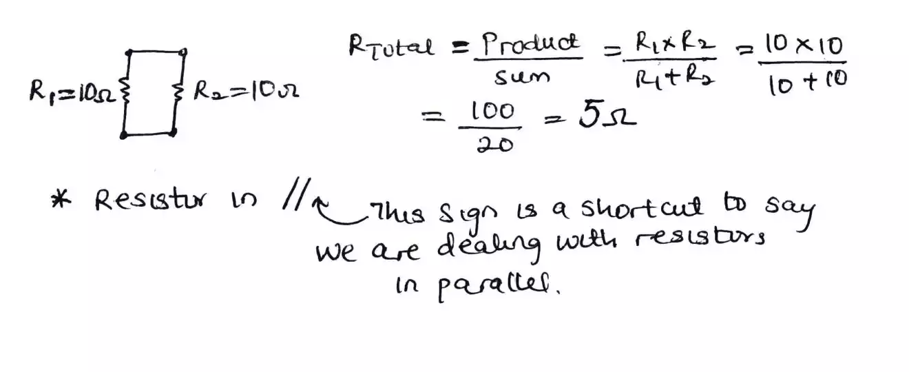 examples on how to calculate resistor in parallel