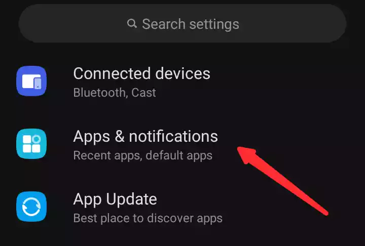 locate settings and apps