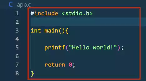create c file and simple c code
