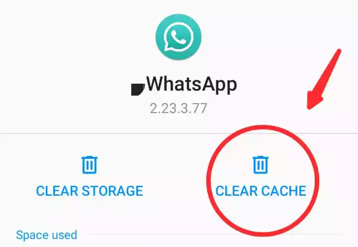 clear whatsapp cache