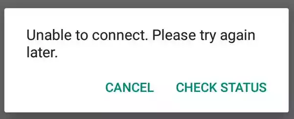 how to fix whatsapp unable to connect please try again error